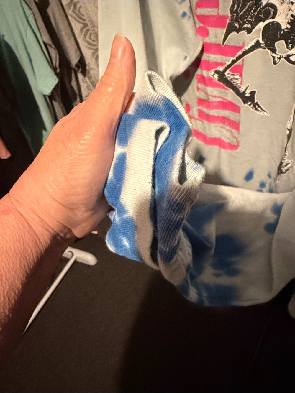 Civil Regime Skeleton Butterfly Tie Dye Long Sleeve Graphic T-Shirt L - Picture 4 of 6